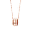 Belle Époque Reel Pink Gold and Diamonds Necklace, 5.7mm